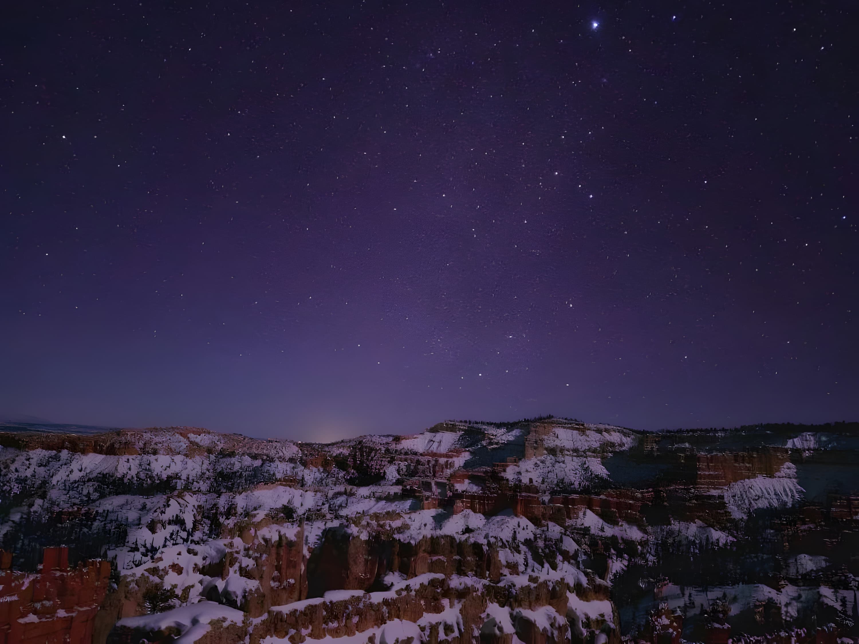 Night sky over Bryce Canyon