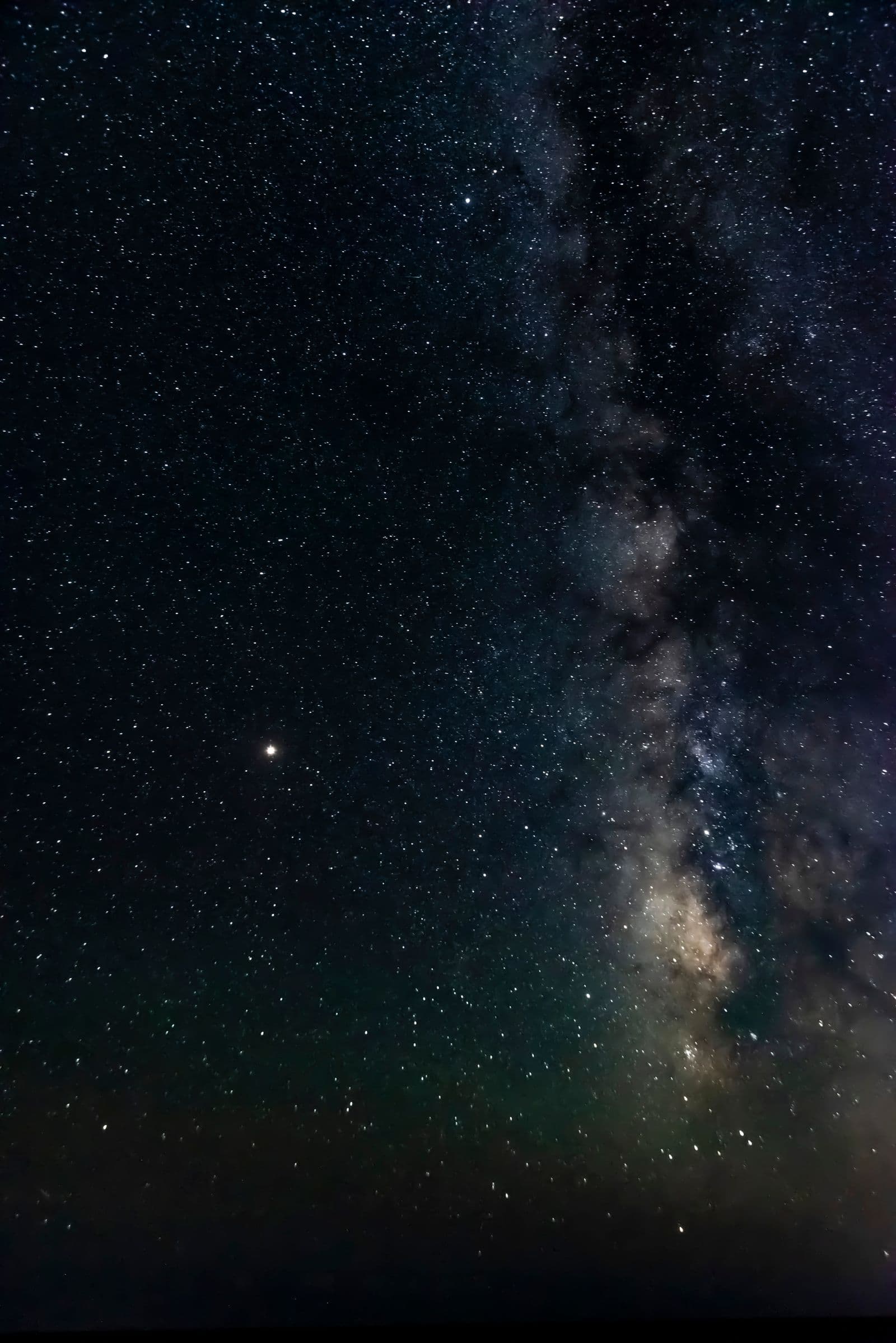 The Milky Way over the dark Bryce Canyon night sky